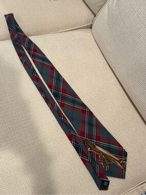 Polo by Ralph Lauren Red and Blue Plaid Silk Tie